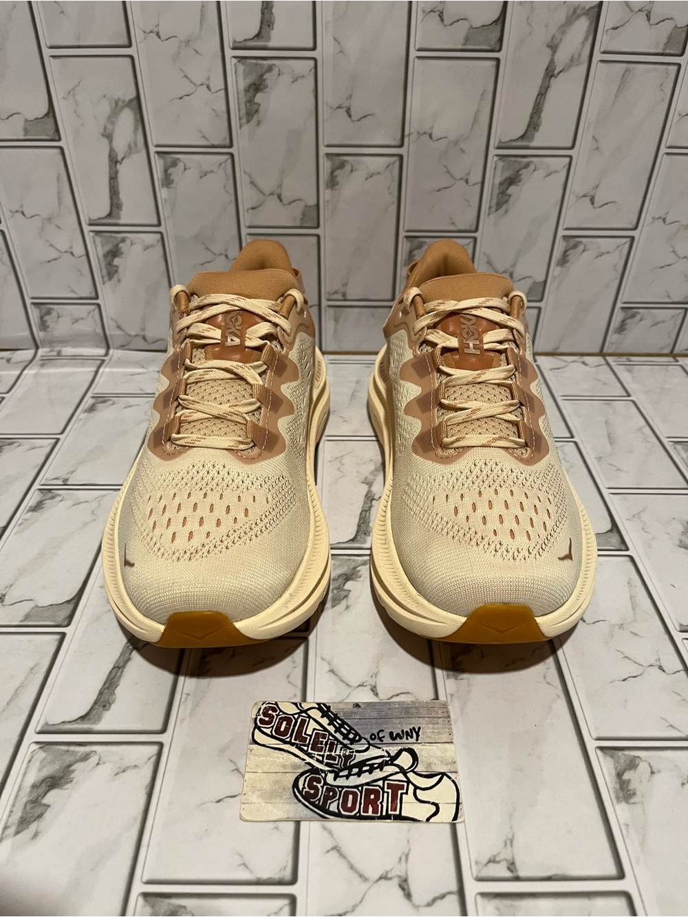 New Hoka One One Kawana 2 Running Training Walking Shoes Cream White Womens - Picture 6 of 13